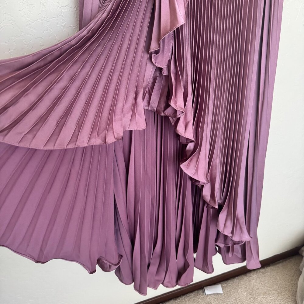 Azazie One-Shoulder Maxi Dress in Mauve - Picture 6 of 16